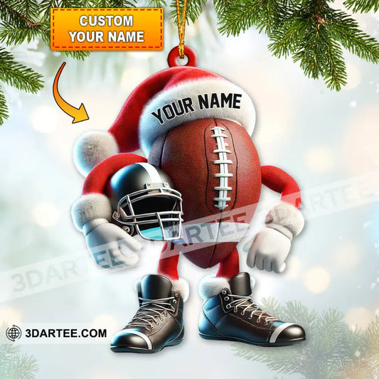 Custom Name Rugby Ornament Lover Christmas Gift