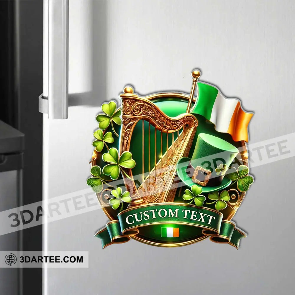 Custom Name Saint Patrick’s Day Fridge Magnet Gift For Ireland Lover