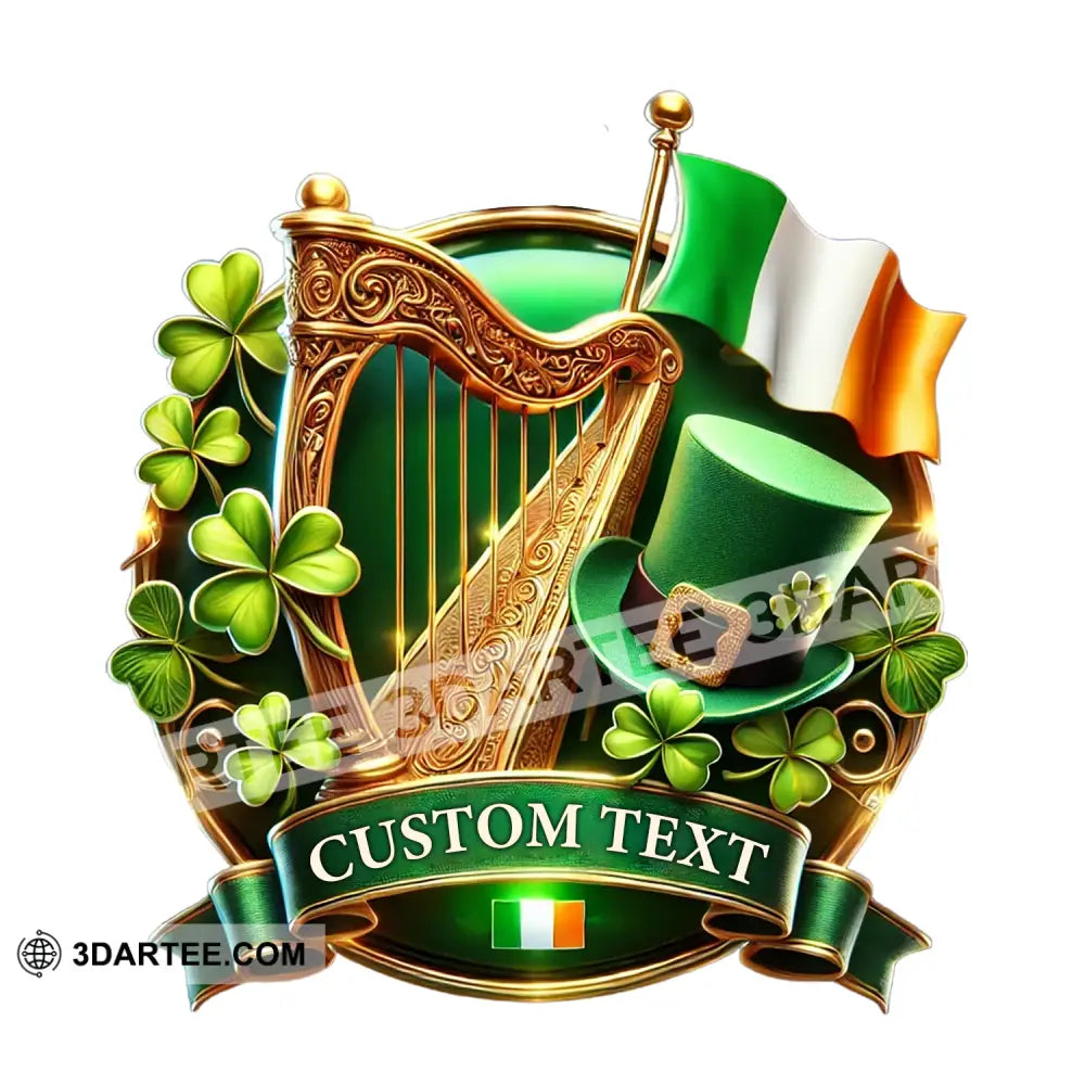 Custom Name Saint Patrick’s Day Fridge Magnet Gift For Ireland Lover 3.54’’ / 1 Piece