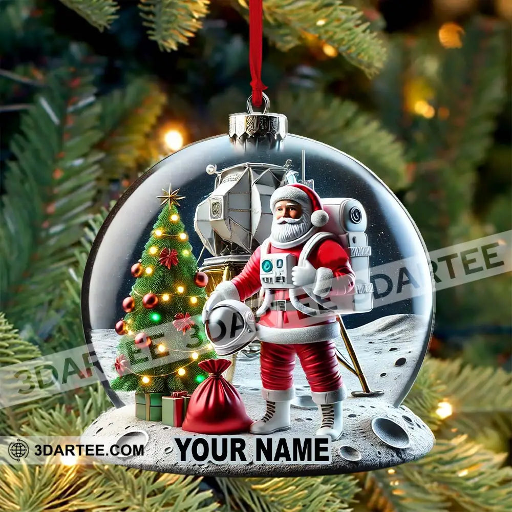 Custom Name Santa Astronaut Ornament Christmas Decoration