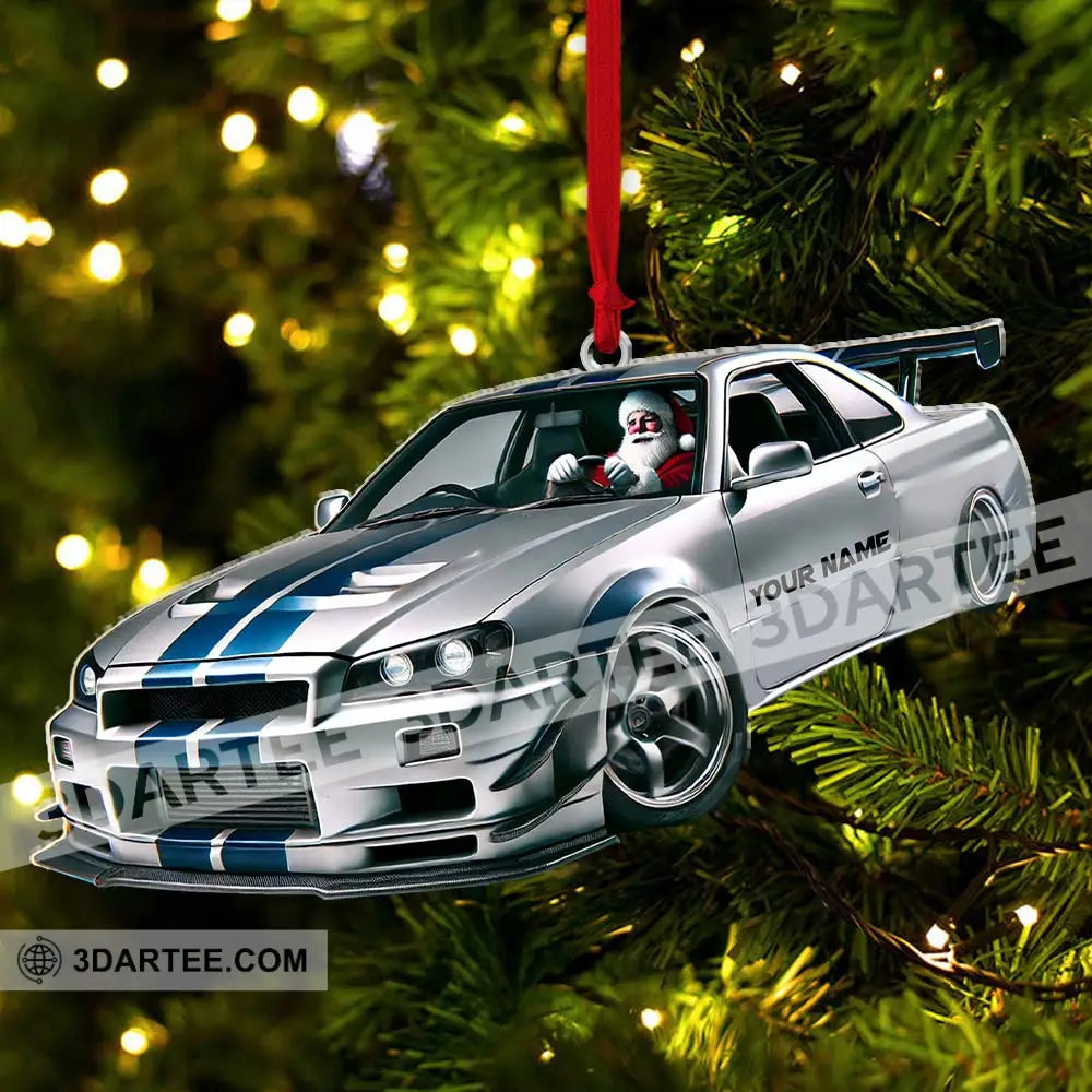 Custom Name Santa Car Ornament Christmas Gift Decoration