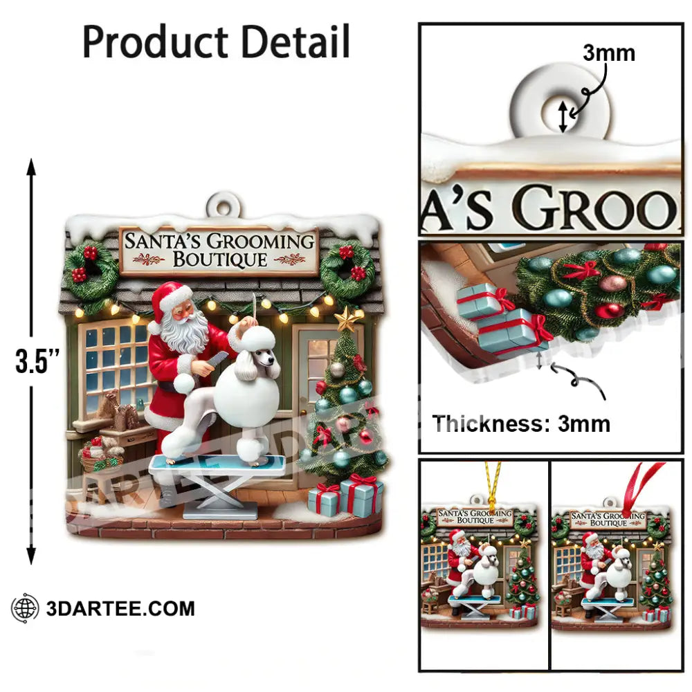 Custom Name Santa Groomer Ornament Home Decor Christmas Gift