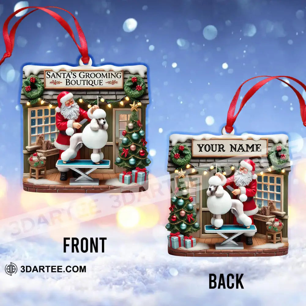 Custom Name Santa Groomer Ornament Home Decor Christmas Gift