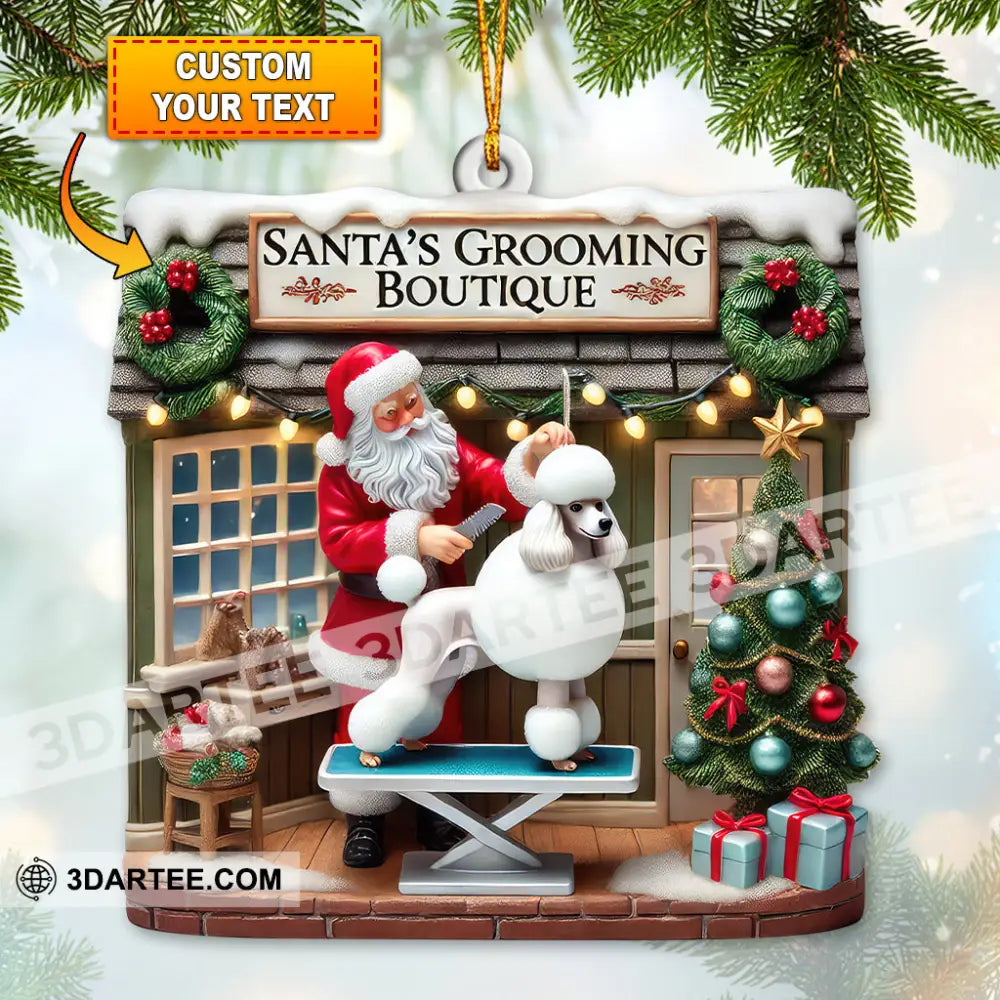 Custom Name Santa Groomer Ornament Home Decor Christmas Gift