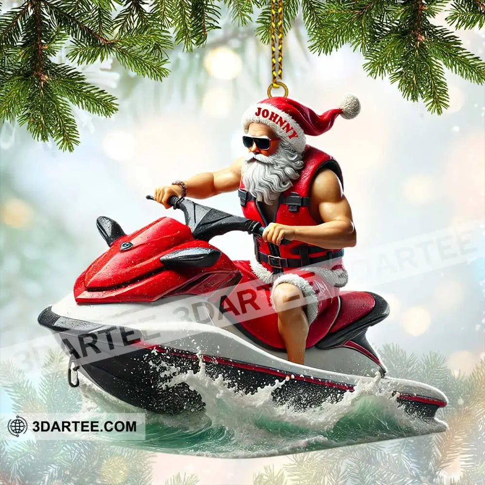 Custom Name Santa Jeski Ornament Christmas Gift 3.54’’ / 1
