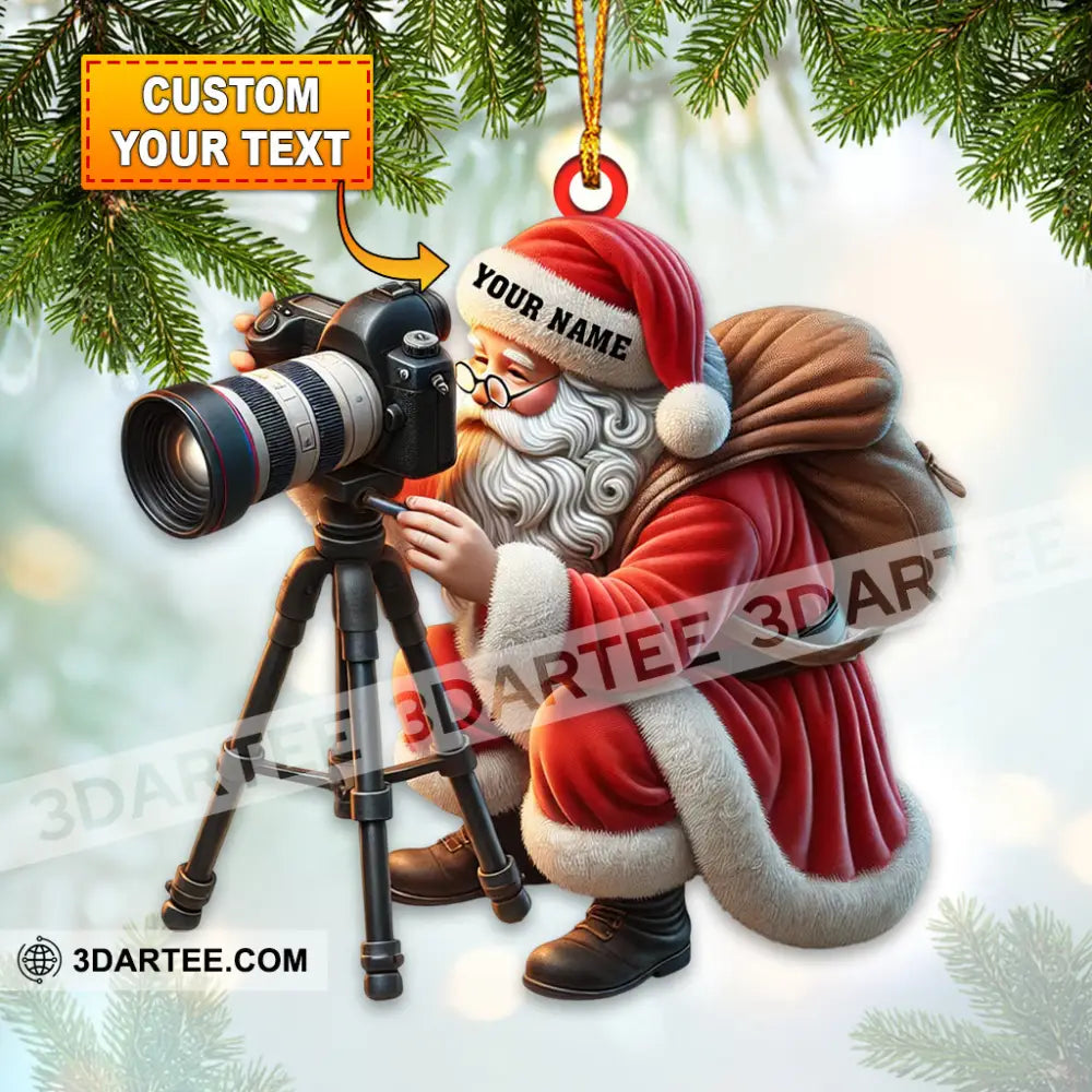 Custom Name Santa Microscope Ornament Love Christmas Decoration