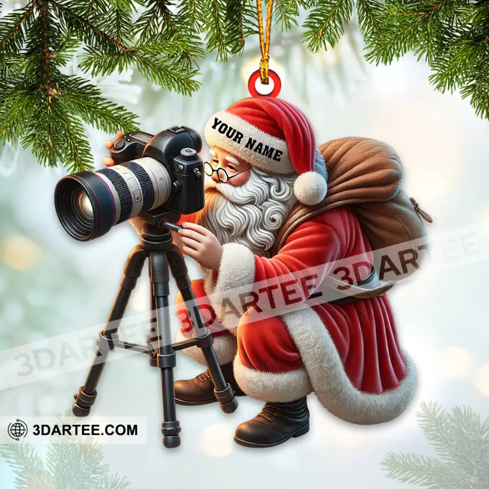 Custom Name Santa Microscope Ornament Love Christmas Decoration 3.54’’ / 1