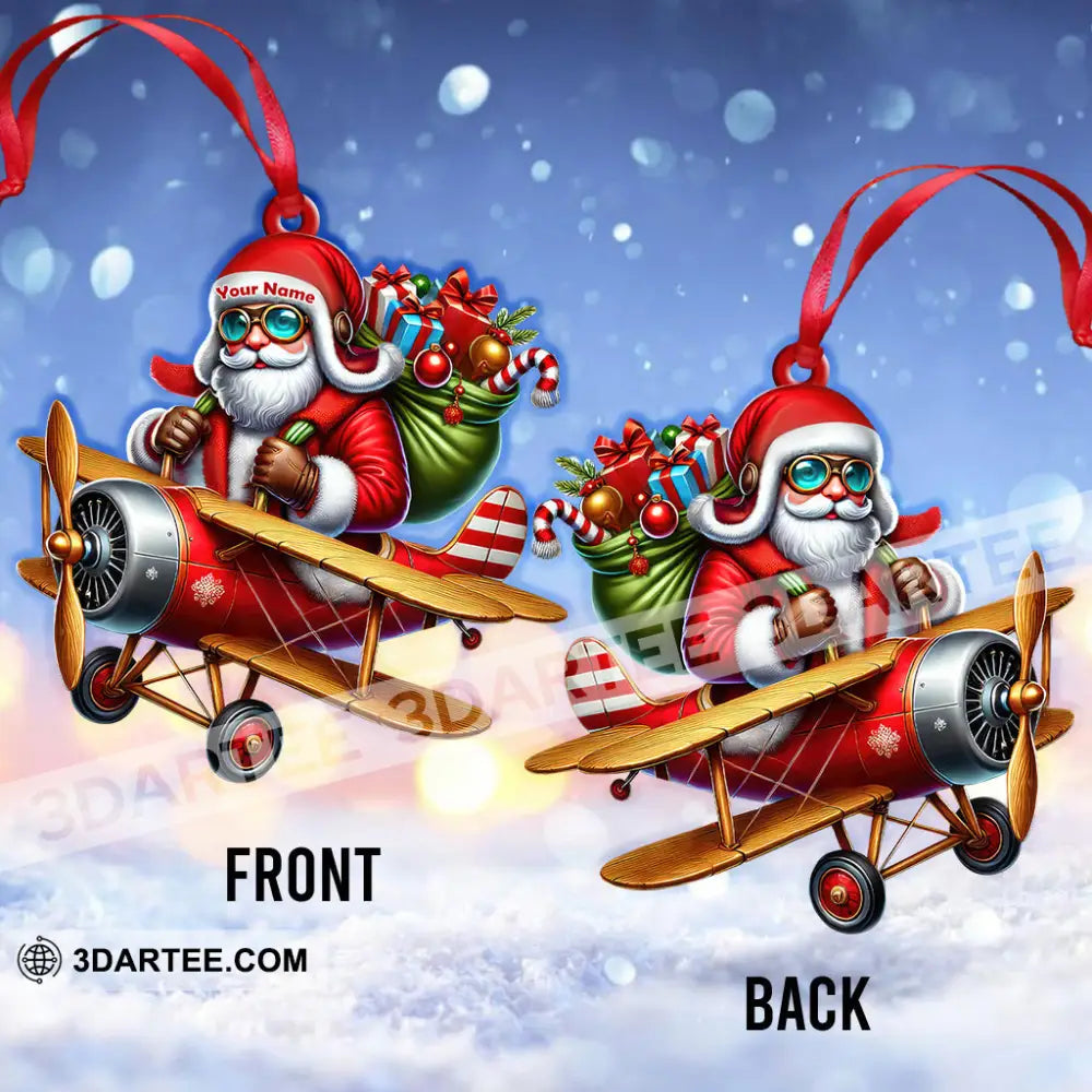 Custom Name Santa Ornament Christmas Gift