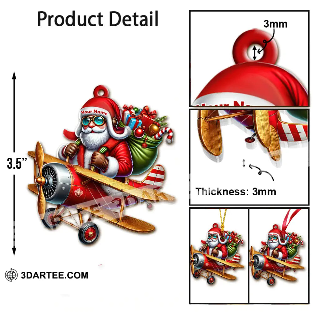 Custom Name Santa Ornament Christmas Gift