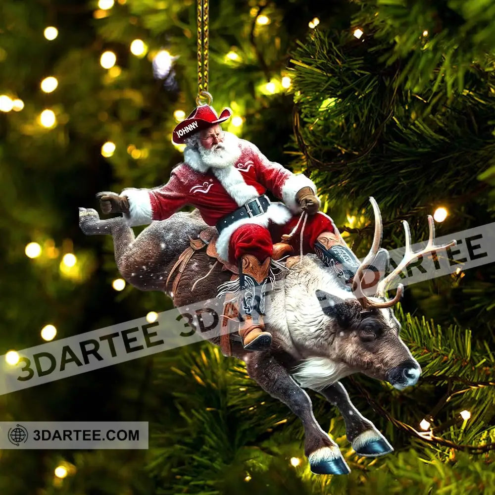 Custom Name Santa Winter Ornament Christmas Gift