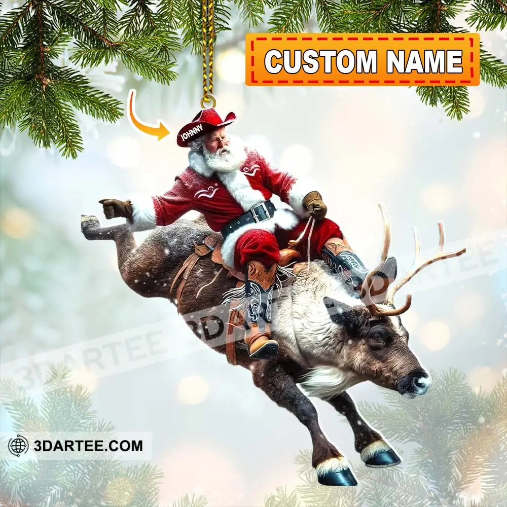 Custom Name Santa Winter Ornament Christmas Gift