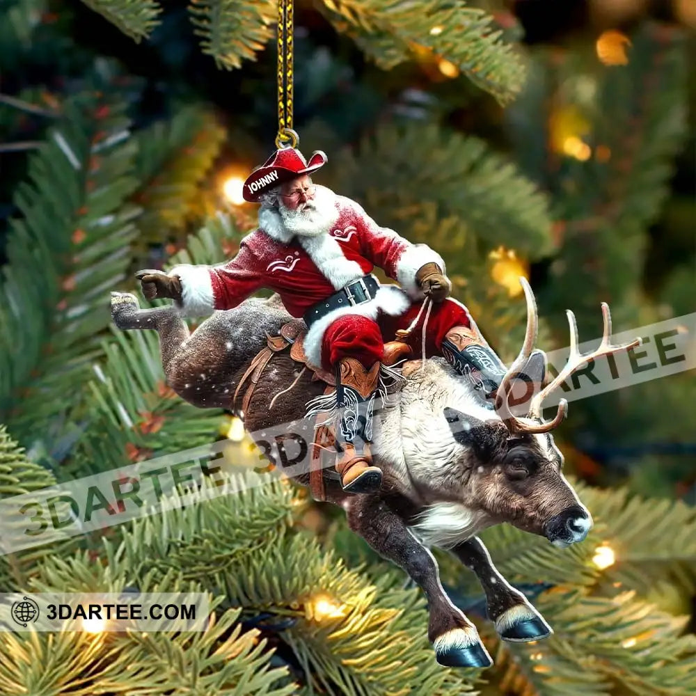 Custom Name Santa Winter Ornament Christmas Gift