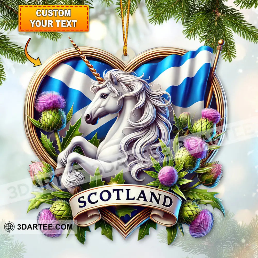 Custom Name Scotland Ornament Christmas Gift For Lover