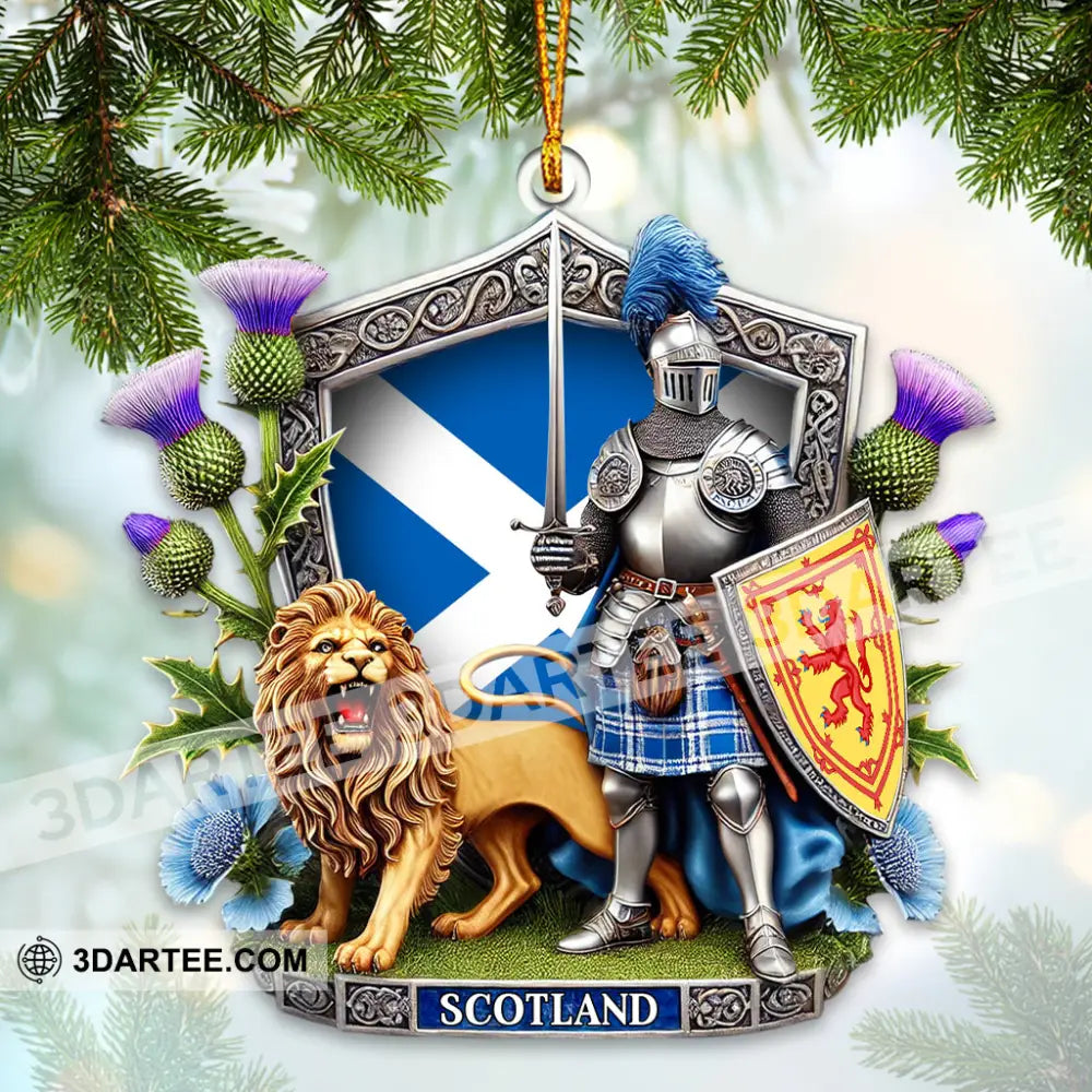 Custom Name Scotland Ornament Christmas Gift For Lover 3.54’’ / 1