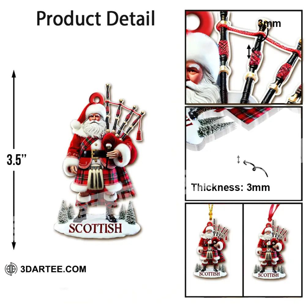 Custom Name Scotland Ornament Christmas Gift For Lover