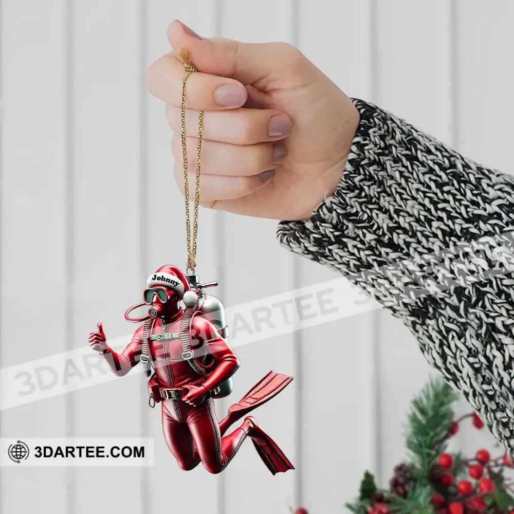 Custom Name Diving Ornament Christmas Gift Decoration