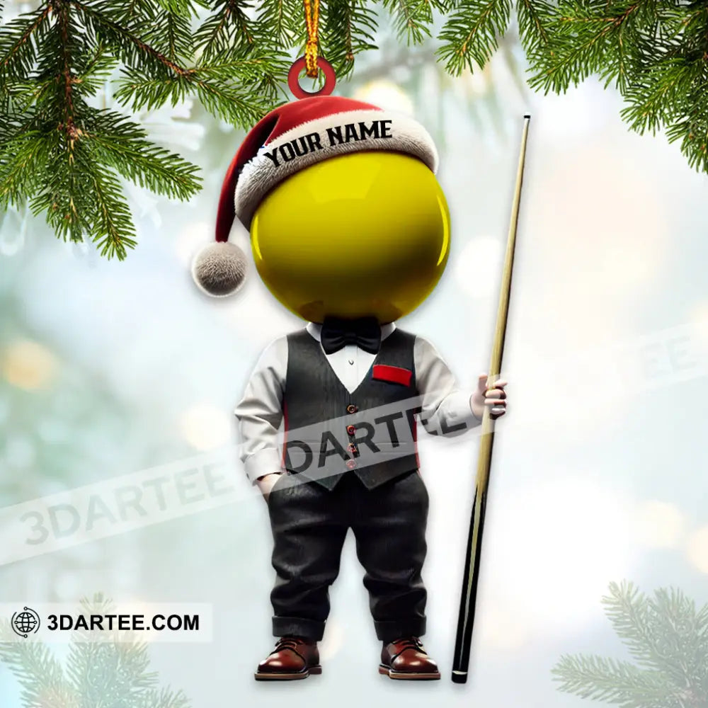 Custom Name Snooker Ornament Billiard Lover Christmas Gift