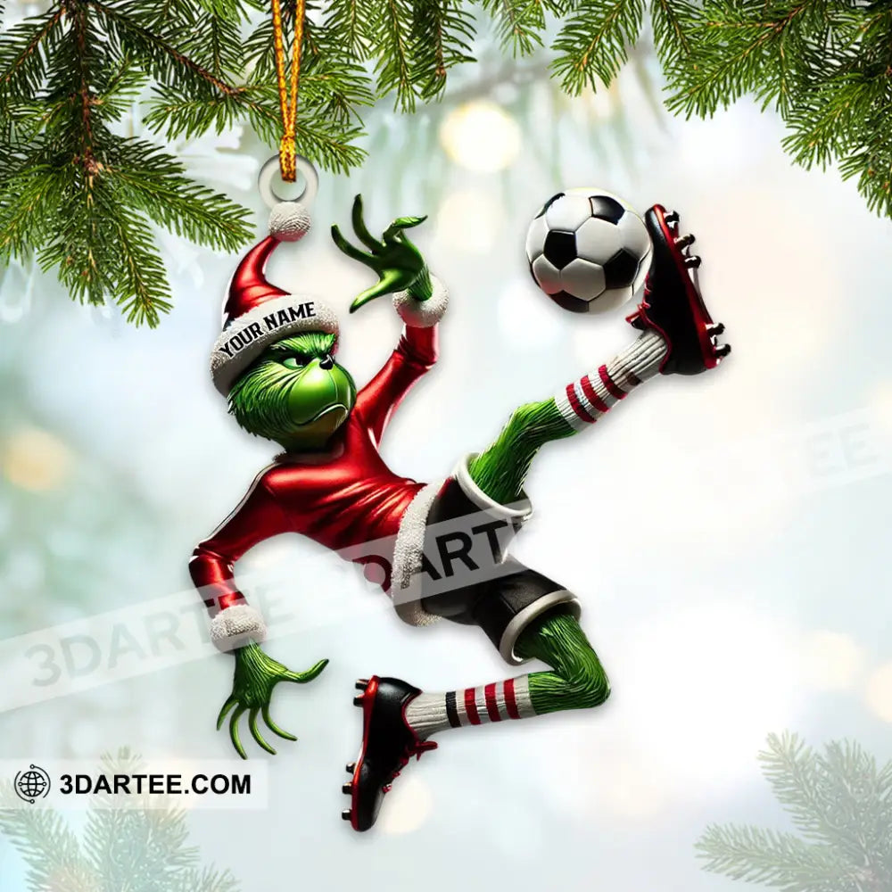 Custom Name Soccer Ornament Christmas Gift Decoration
