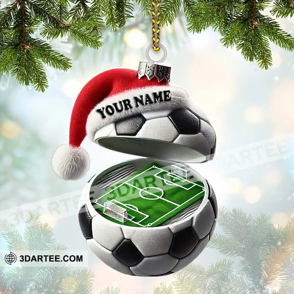 Custom Name Soccer Ornament Christmas Gift For Lover 3.54’’ / 1