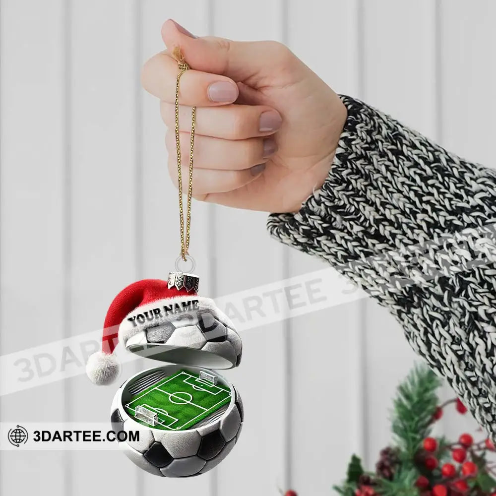 Custom Name Soccer Ornament Christmas Gift For Lover