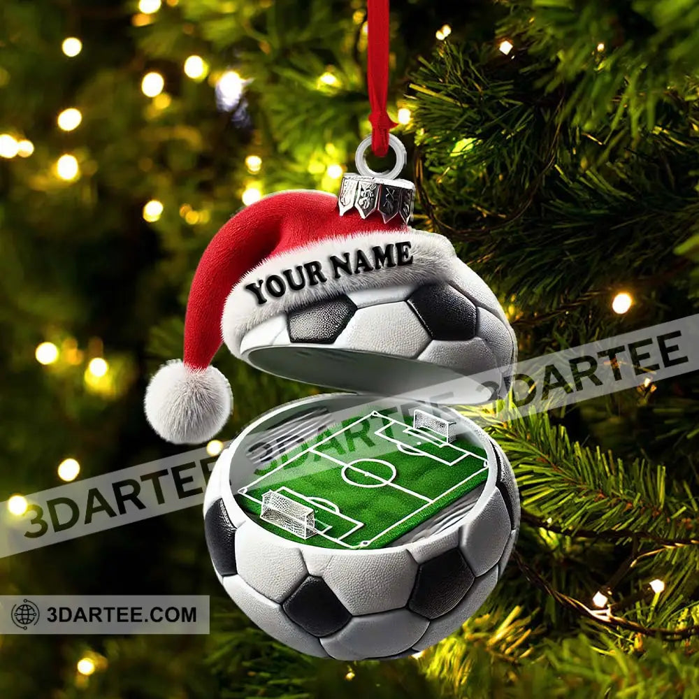 Custom Name Soccer Ornament Christmas Gift For Lover