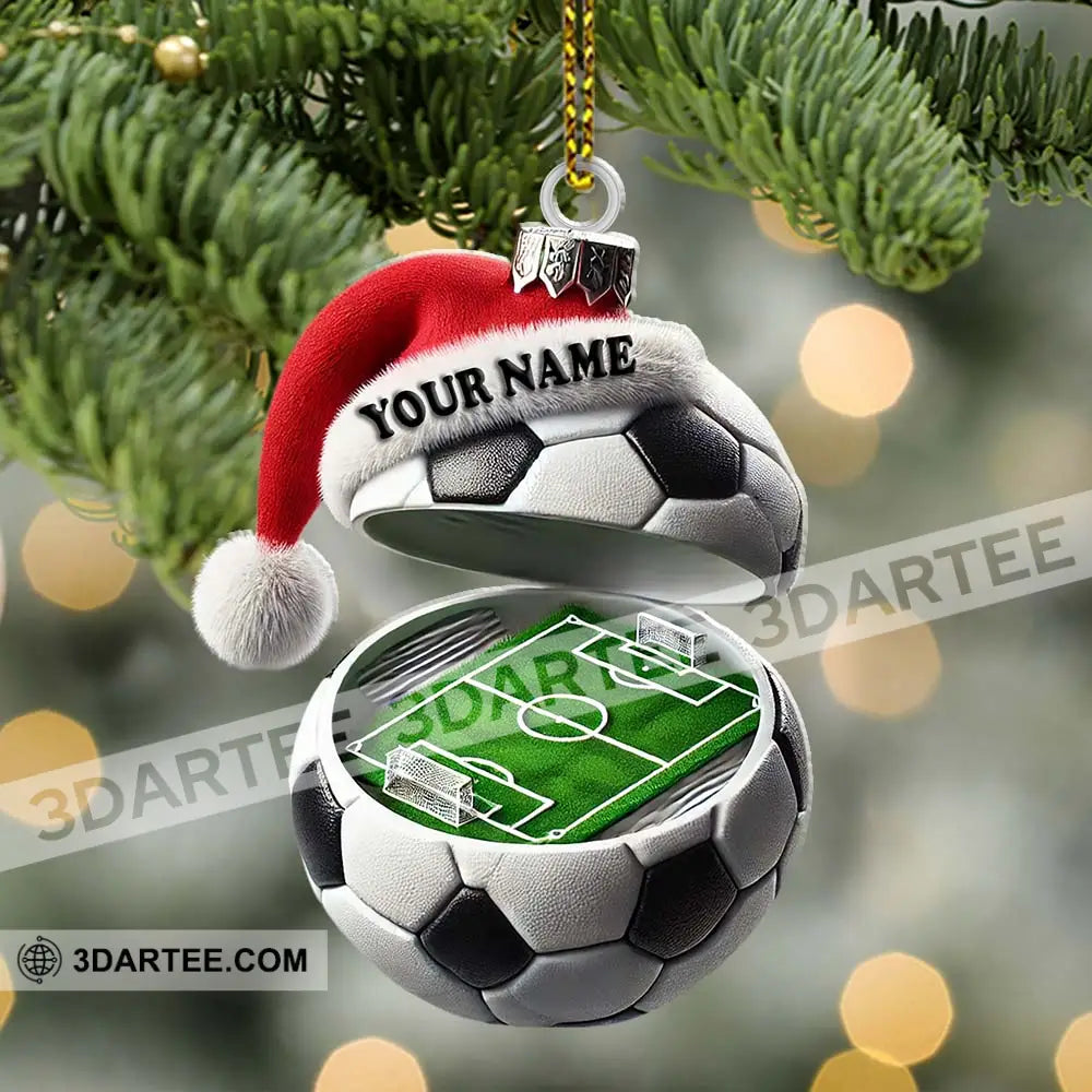 Custom Name Soccer Ornament Christmas Gift For Lover