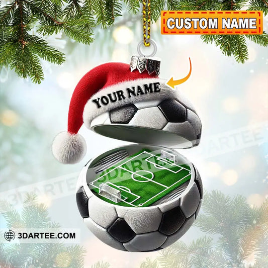 Custom Name Soccer Ornament Christmas Gift For Lover