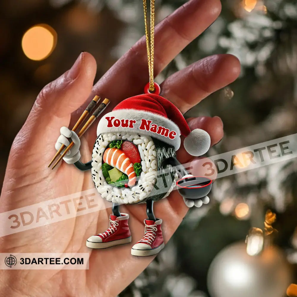 Custom Name Sushi Ornament Store Christmas Decoration