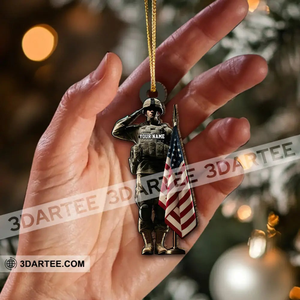 Custom Name SWAT Ornament Gift For Swat Police 3.54’’ / 1 Pack Ornament