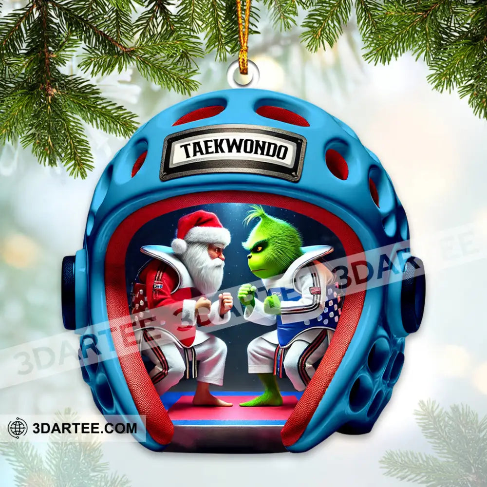 Custom Name Taekwondo Grinch Ornament Lover Christmas Gift