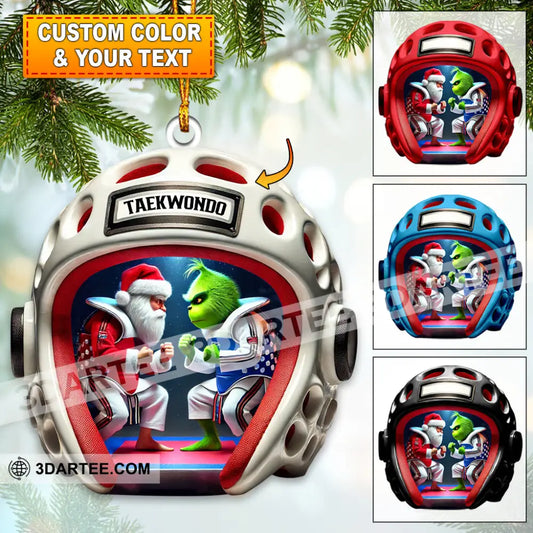 Custom Name Taekwondo Grinch Ornament Lover Christmas Gift