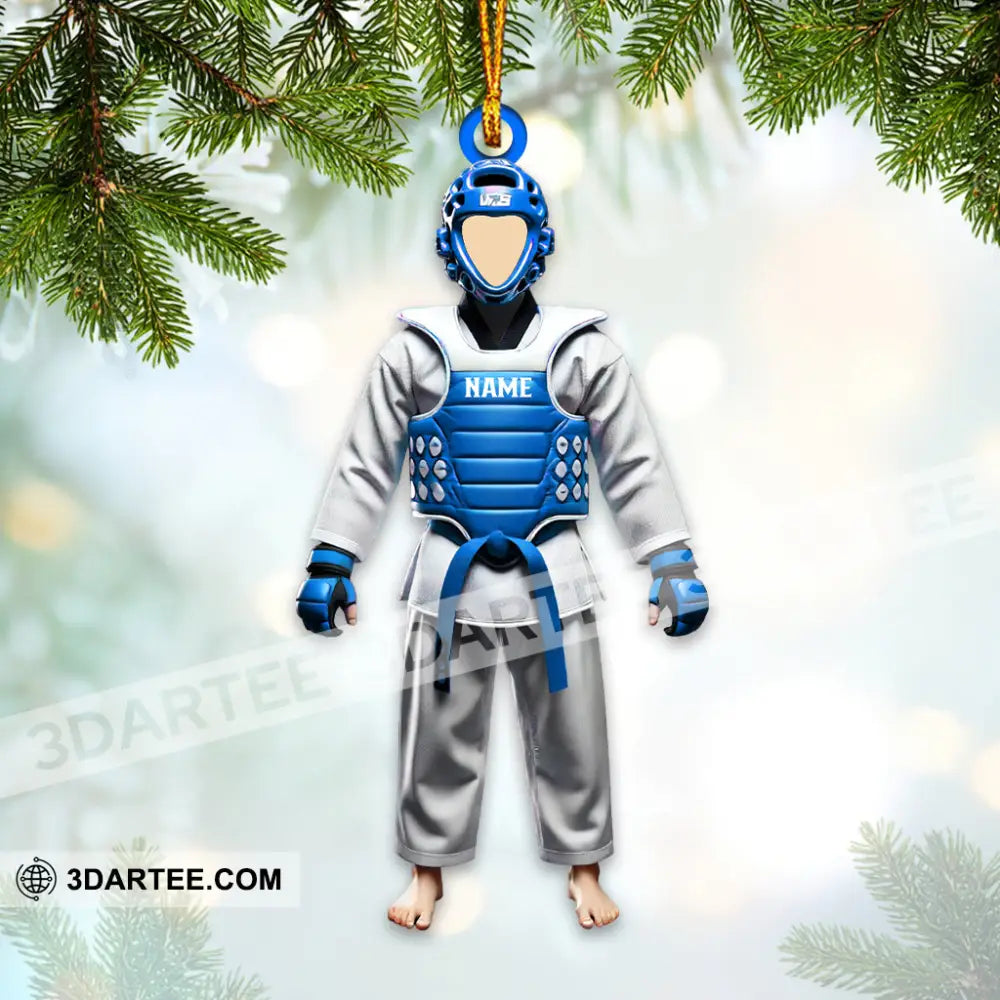 Custom Name Taekwondo Ornament Christmas Gift