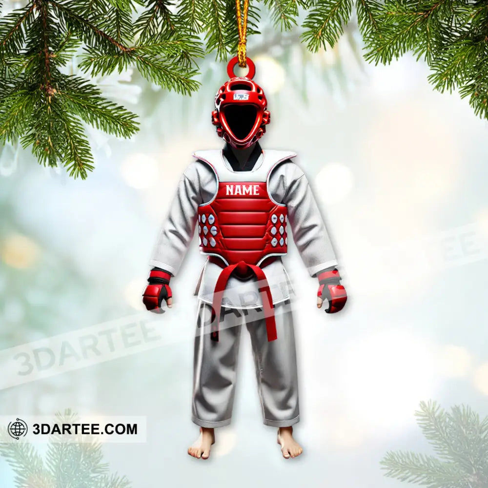 Custom Name Taekwondo Ornament Christmas Gift