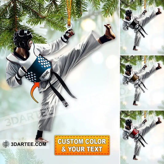 Custom Name Taekwondo Ornament Christmas Gift