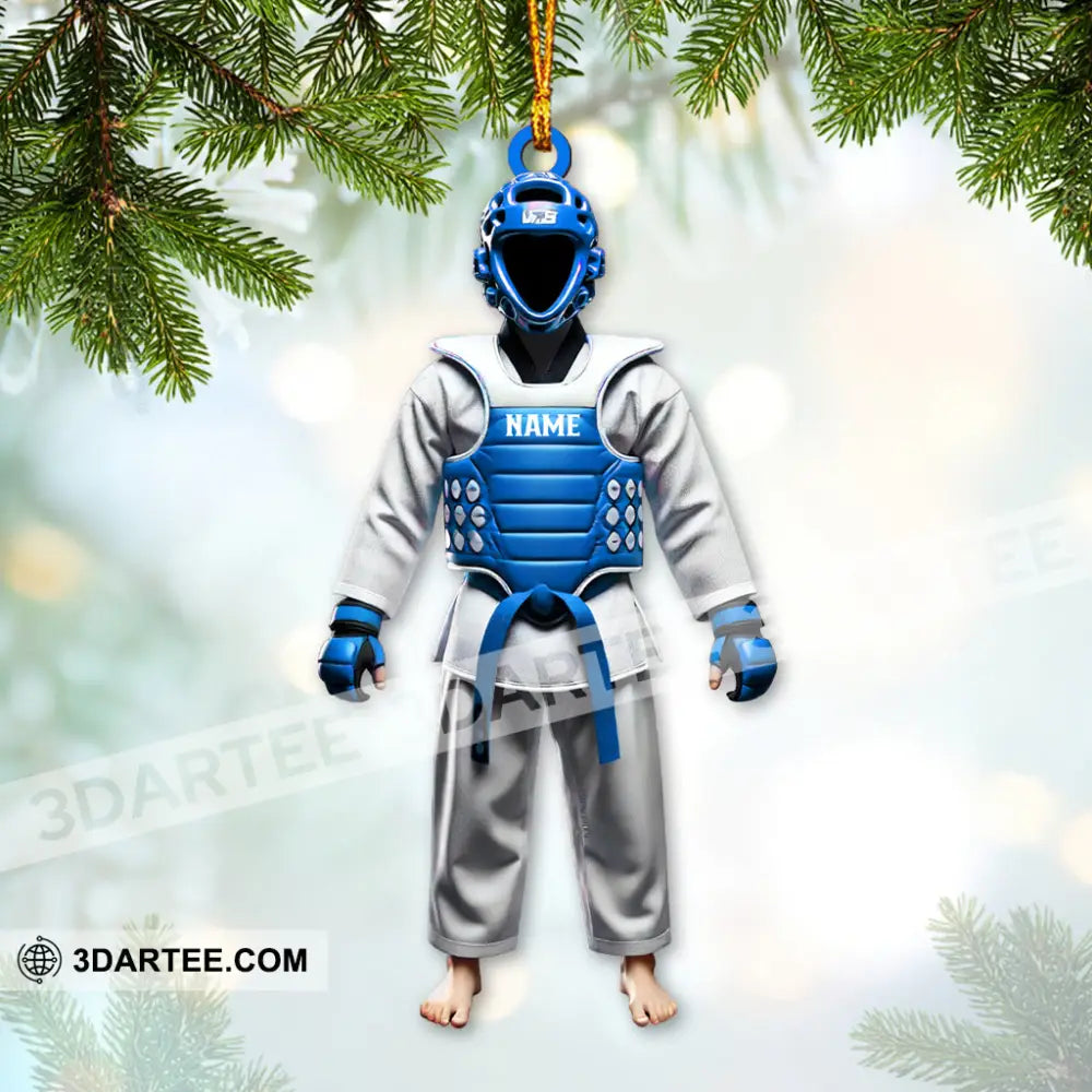 Custom Name Taekwondo Ornament Christmas Gift