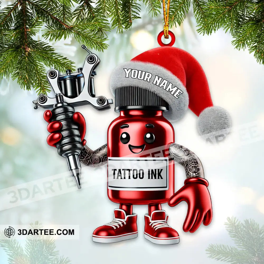 Custom Name Tattoo Shop Ornament Christmas Decoration For Studio