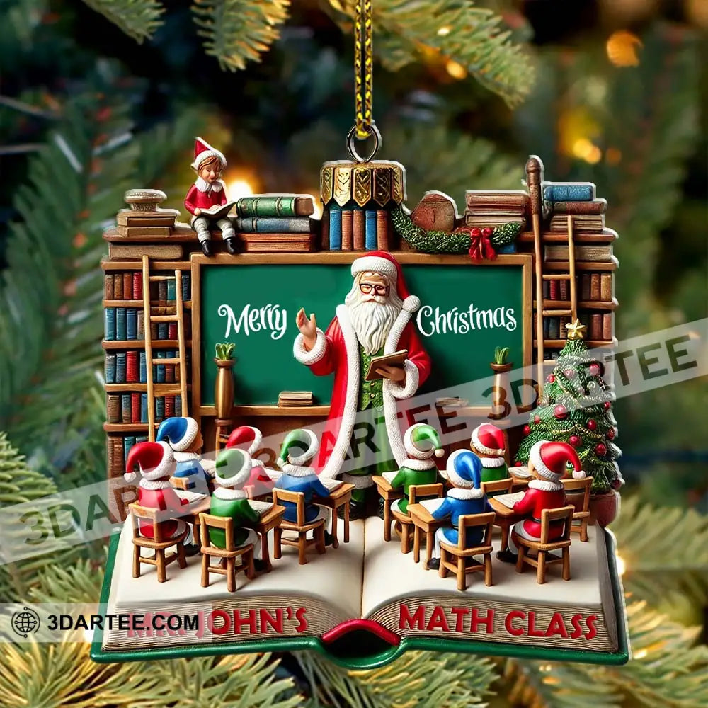 Custom Name Teacher Ornament Christmas Decoration