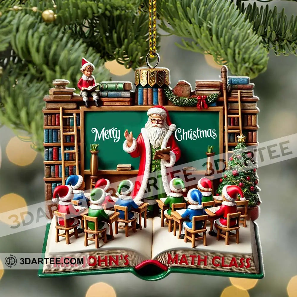 Custom Name Teacher Ornament Christmas Decoration