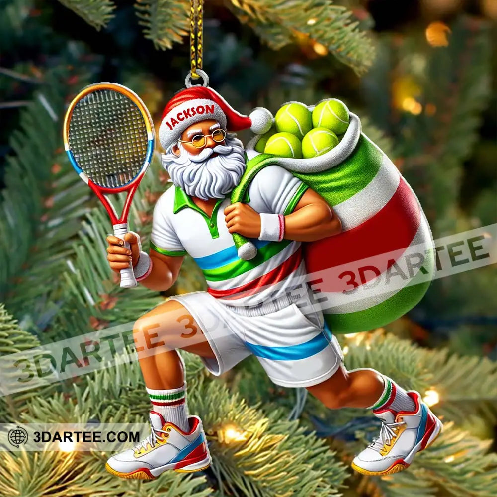 Custom Name Tennis Christmas Ornament Gift