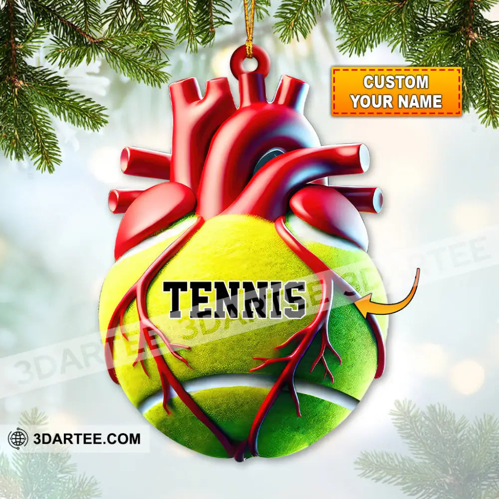Custom Name Tennis Ornament Christmas Gift