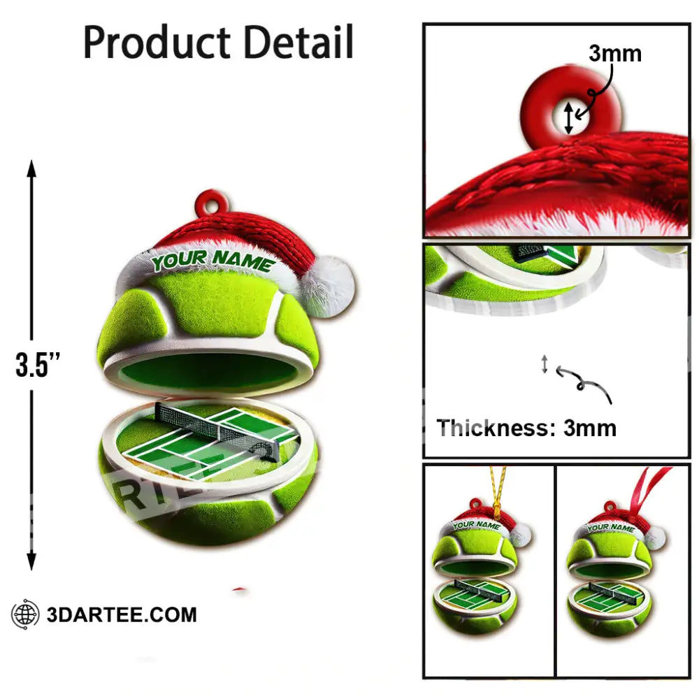 Custom Name Tennis Ornament Christmas Gift