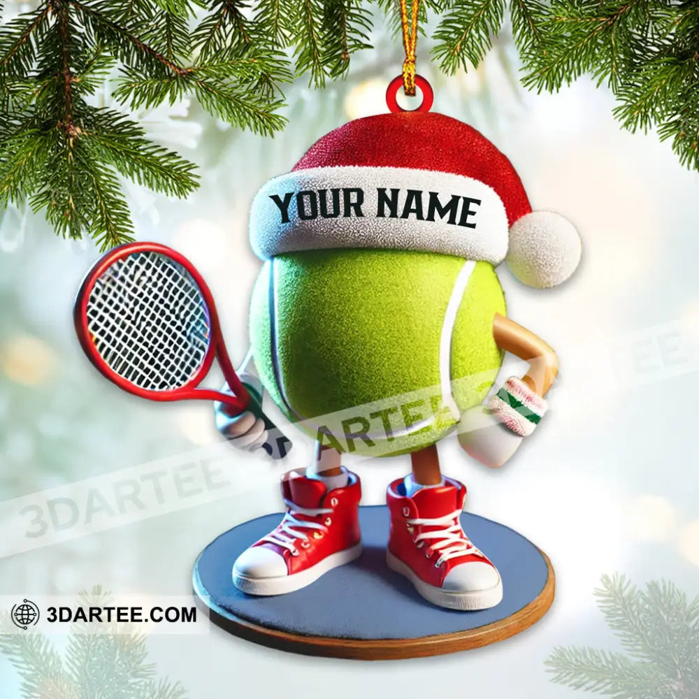 Custom Name Tennis Ornament Christmas Gift 3.54’’ / 1