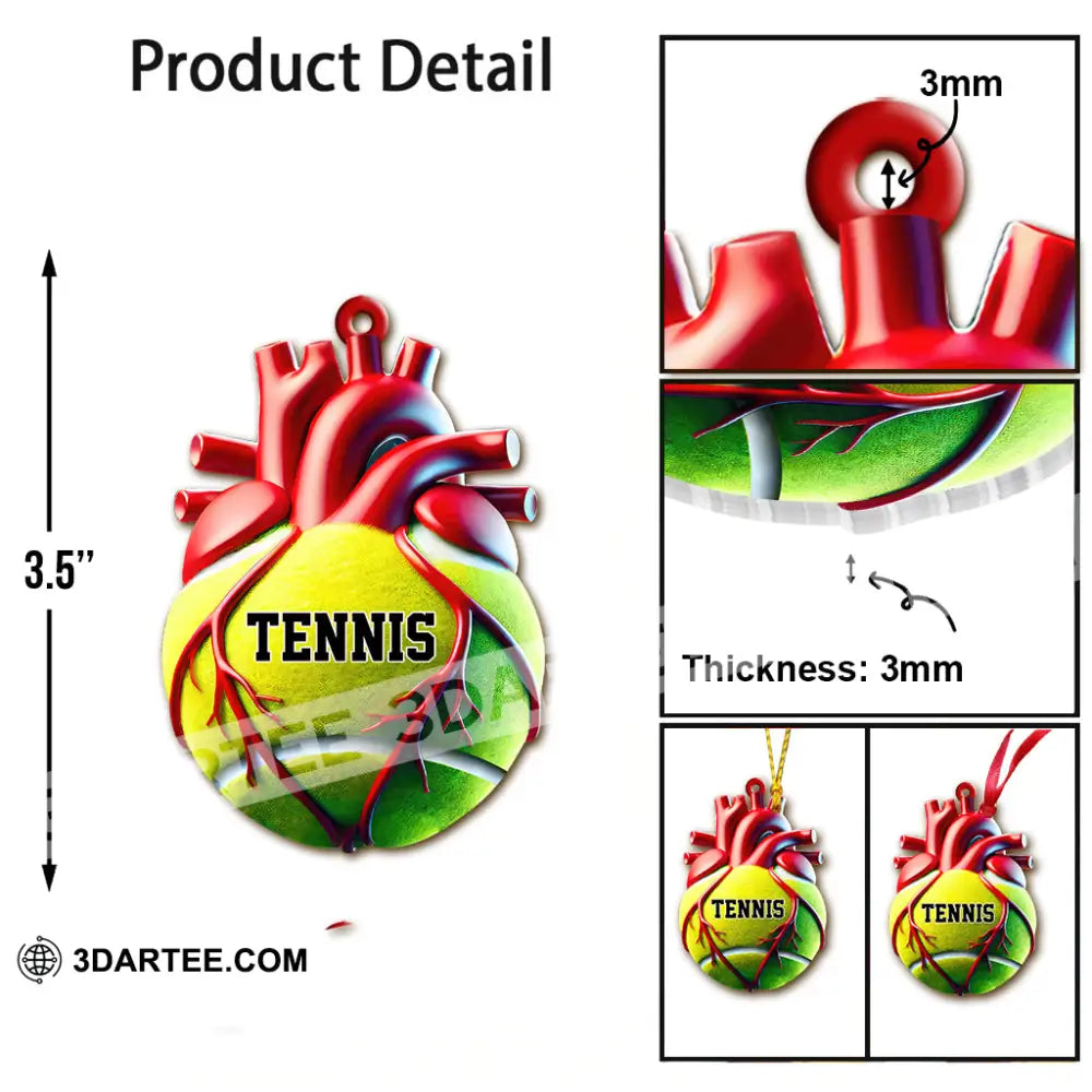 Custom Name Tennis Ornament Christmas Gift