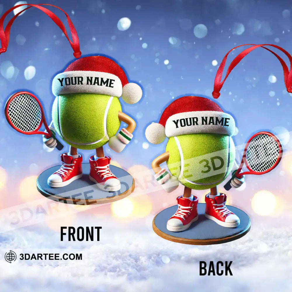 Custom Name Tennis Ornament Christmas Gift