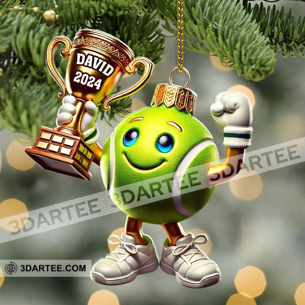 Custom Name Tennis Ornament Lover Christmas Gift