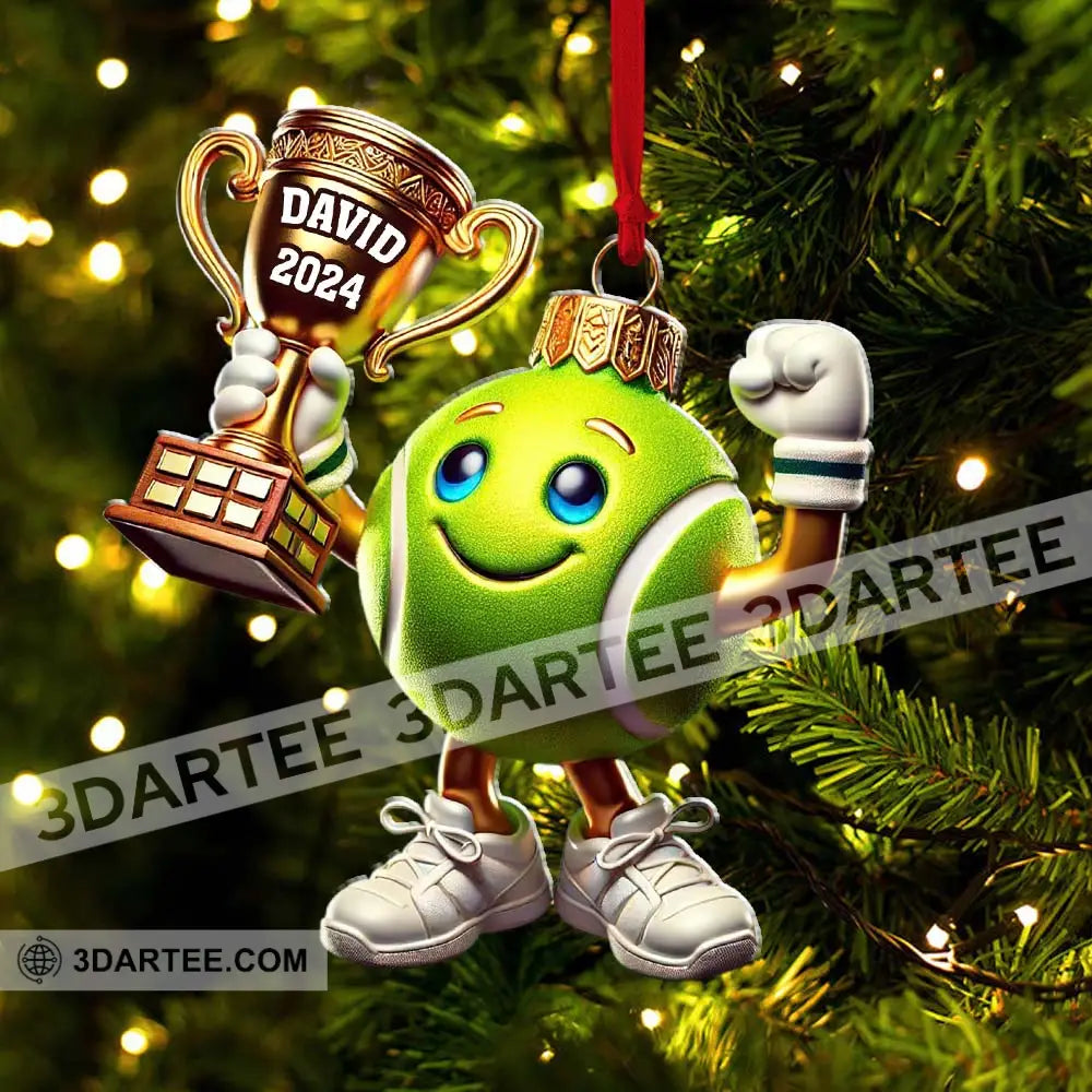 Custom Name Tennis Ornament Lover Christmas Gift