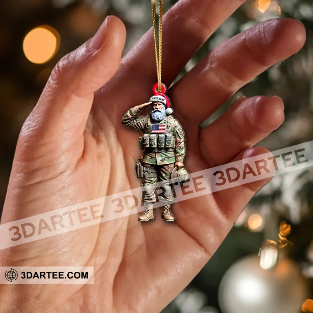 Custom Name U.s Veteran Ornament Christmas Gift