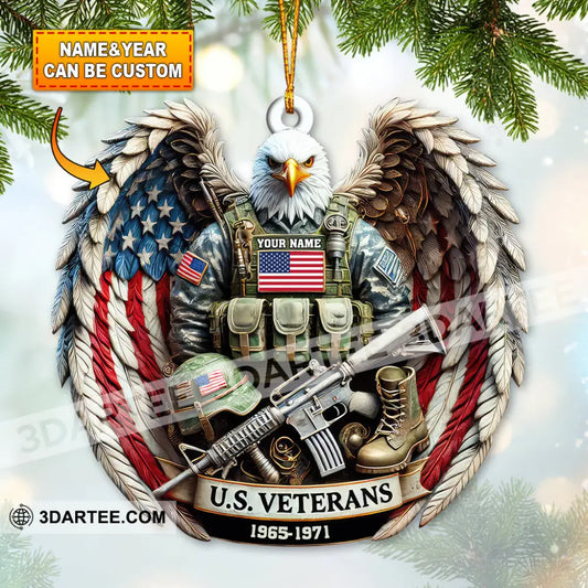 Custom Name U.s. Veteran Ornament Memorial Christmas Gift