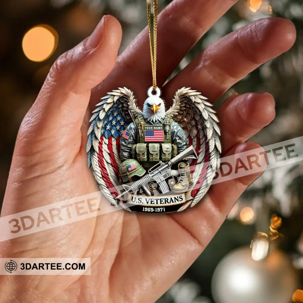 Custom Name U.s. Veteran Ornament Memorial Christmas Gift