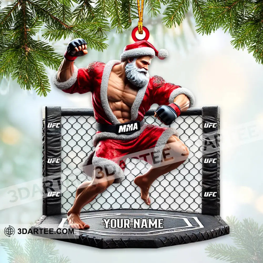 Custom Name Ufc Boxing Ornament Lover Christmas Gift 3.54’’ / 1